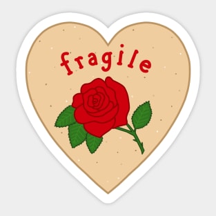 Fragile Mazapan Heart PINK Sticker